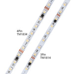 ruban led flexible rgbw 24v 60led/m adhésif double face modernes points lumineux vert bleu