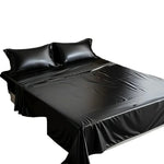 housse lit noire pvc solide moderne 100x130 130x220 160x220 200x220
