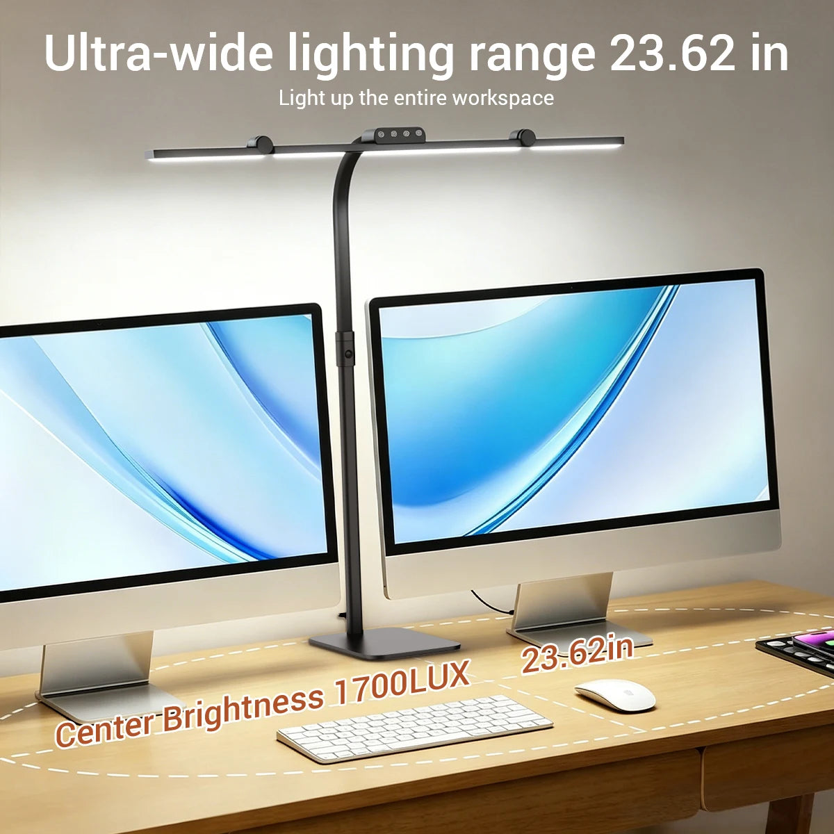 lampe led moderne noire réglable bras flexible 249 2000 lumens ab