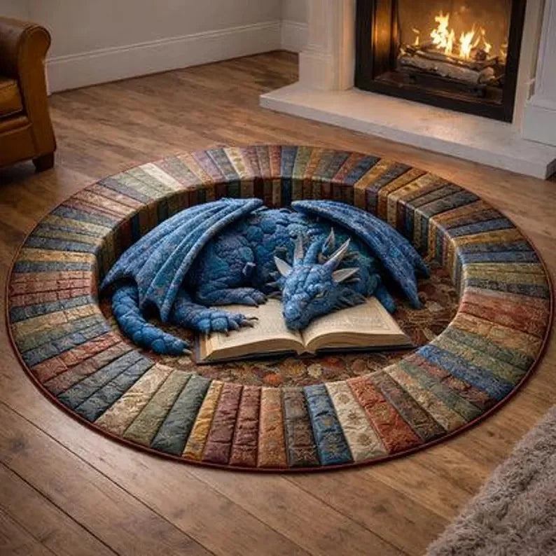 tapis rond violet dragon eye pierre texture rugueuse moderne fantastique 80x80cm 120x120cm