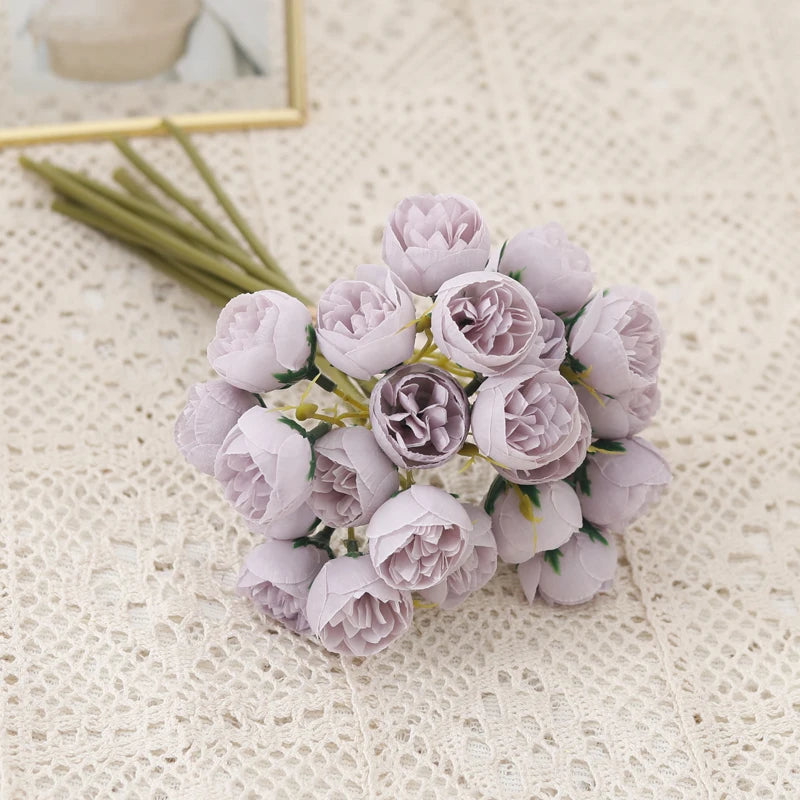 bouquet pivoines artificielles soie rose blanc violet décoration intérieure mariage anniversaire transparent minimaliste