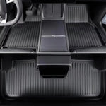 tapis sol tpe noir rayures horizontales clips modernes tesla 2025