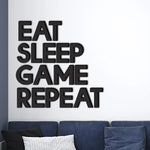 autocollant mural moderne noir texte capitales chambre game room décoration