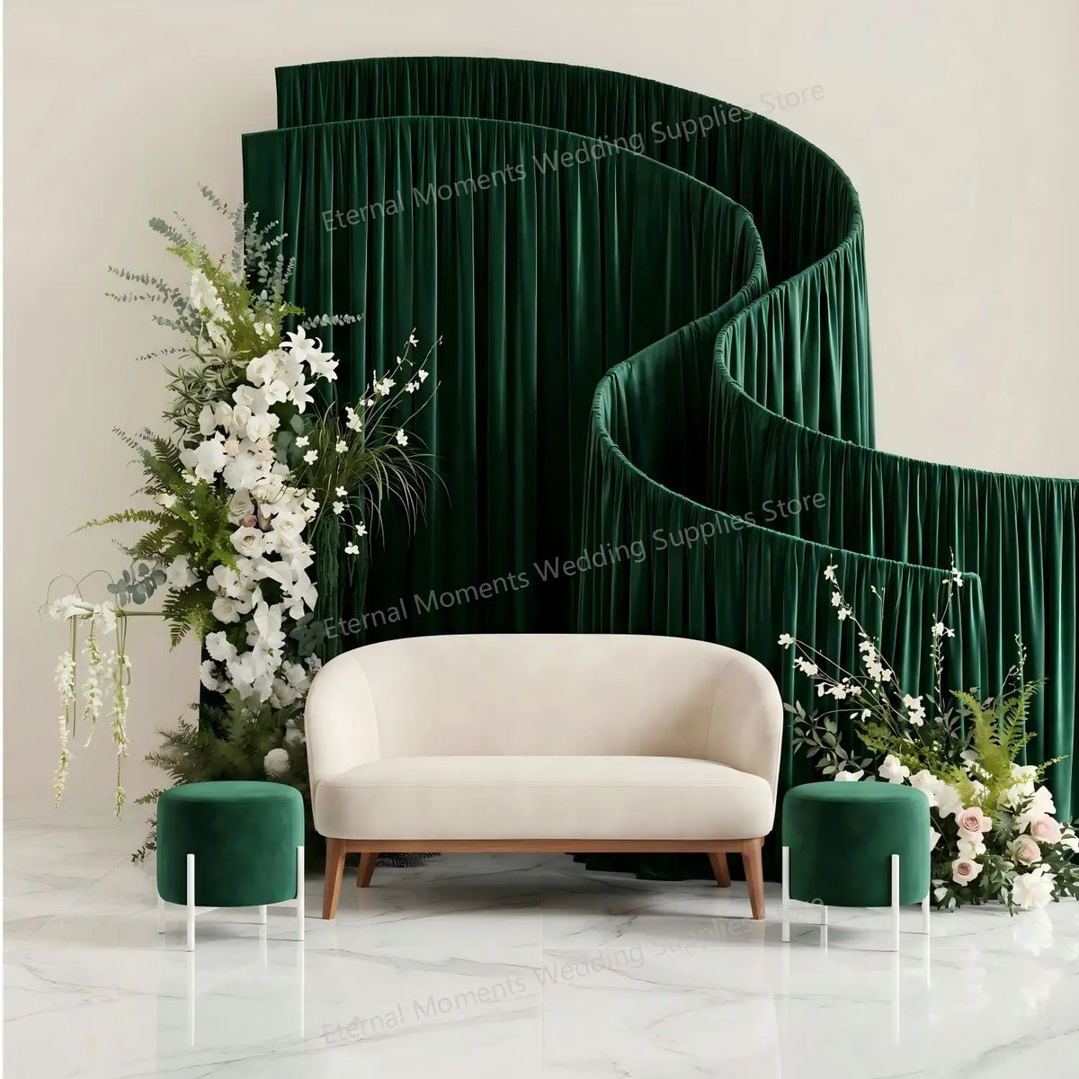 support décoration métallique contemporain pieds circulaires blanc noir