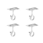 supports rideau transparents noirs vis muraux modernes utilisation multiple rond lisses