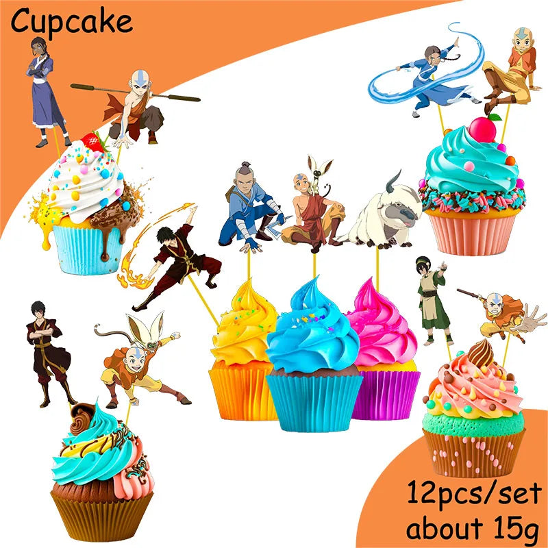 assiettes papier multicolores gobelets personnages animés bouchons bouteilles décorations cupcakes pailles événements festifs