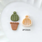 moules biscuits cactus motifs géométriques pots différents couleurs vert beige marron rose modernes