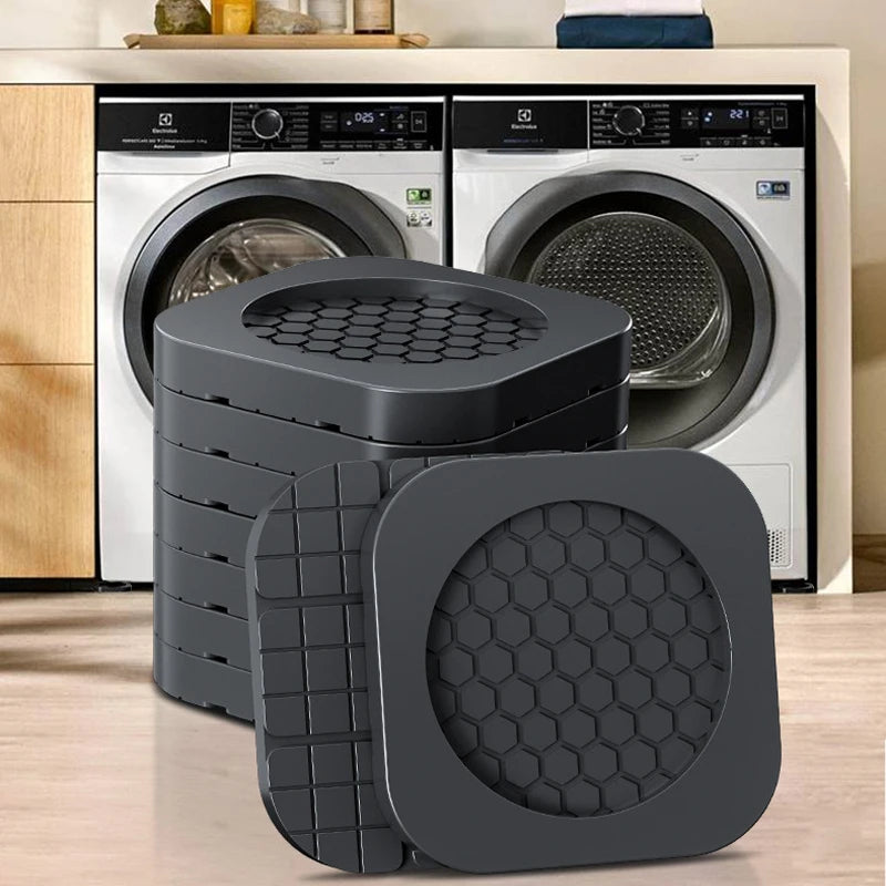 supports anti vibration machine laver hexagonaux gris modernes