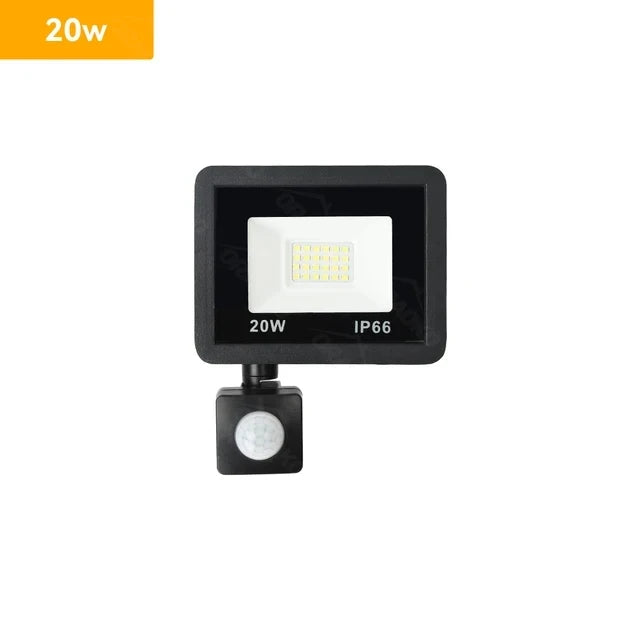 projecteur led noir moderne ip66 capteur mouvement clips 100w 50w 30w 20w 10w
