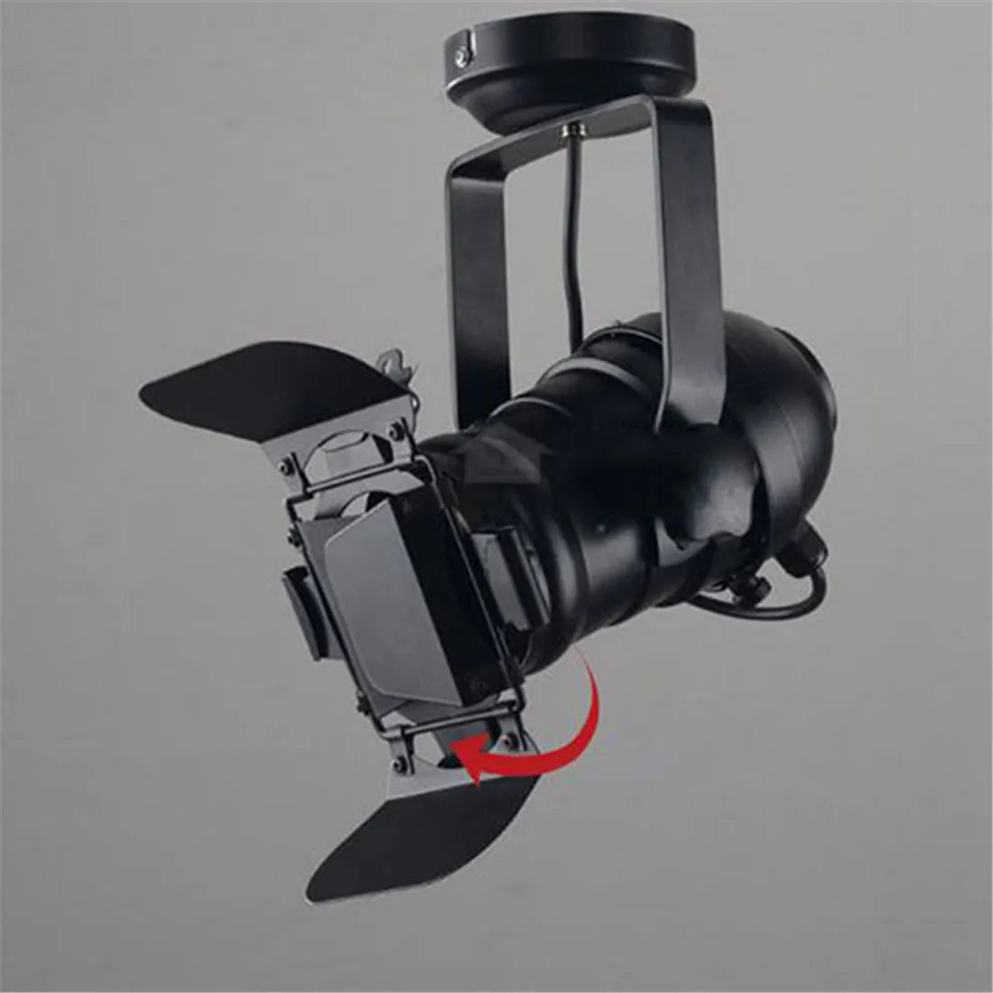 projecteur mural led noir moderne surface fixe vis cable grille différentes tailles