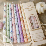 bougies parfumées aromathérapie cire soja fleurs classiques romantiques variées couleurs blanc rose bleu violet