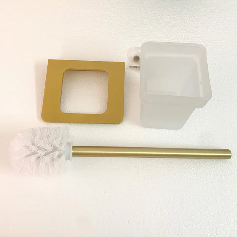 accessoires salle bain or blanc moderne vis papier toilette savon serviettes brosse dents élégant