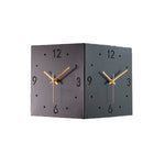 horloge murale double face moderne carrée aiguille numérique éclairée minimaliste