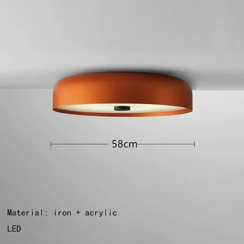 plafonnier rond moderne fer blanc noir marron adhésif led minimalist 2000 82000 lumens touch