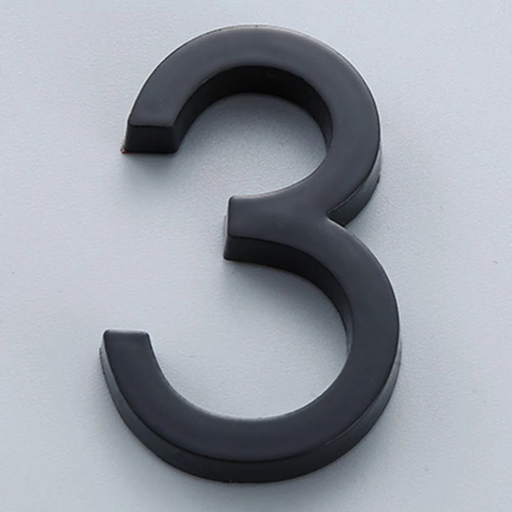 numéro porte adhésif acrylique moderne noir 38mm 60mm minimaliste rond simpleextérieur chambre ménagehôtel