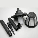 lampe murale led solaire noire transparente classique hexagonaleextérieur jardin décoration