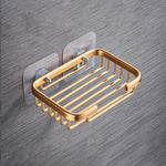 porte savon mural noir doré blanc moderne minimaliste grille adhésif salle bain