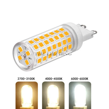 ampoule led g9 blanc chaud moderne lustre salon motif carrés jaunes décoratif