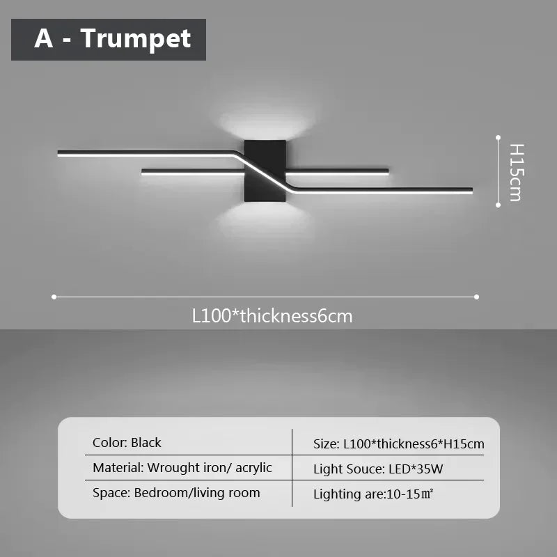 lampe murale led moderne noire dorée blanche réglable intensité minimaliste