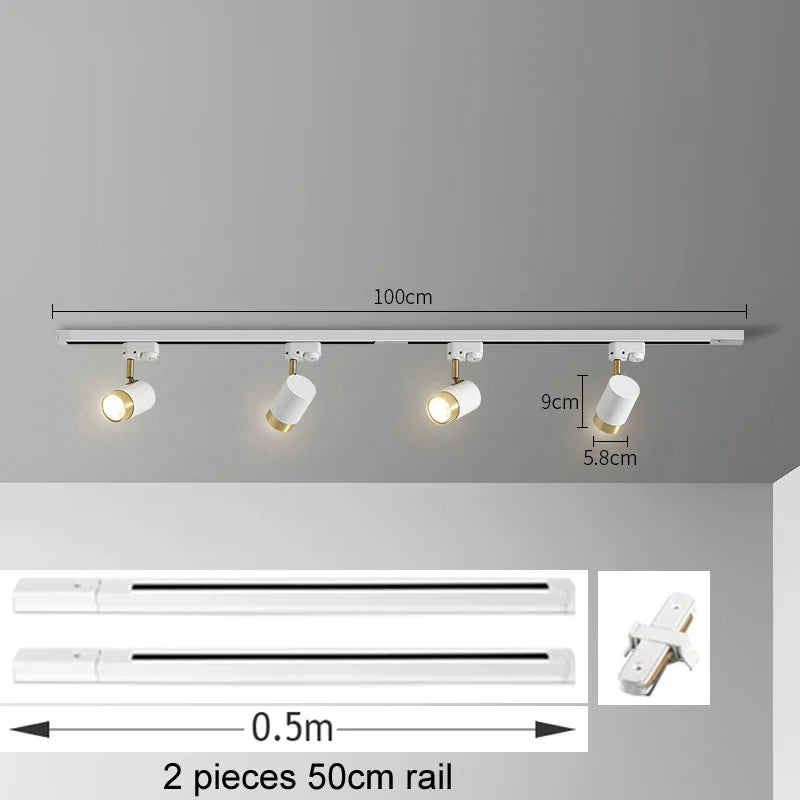 spots led gu10 réglables moderne noir doré brillantsintérieur chambre salon