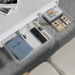 rangement tiroir transparent moderne blanc grande capacité multiple utilisation rechargeable