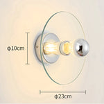 lampe murale moderne rétro argentée transparente cuisine salle manger