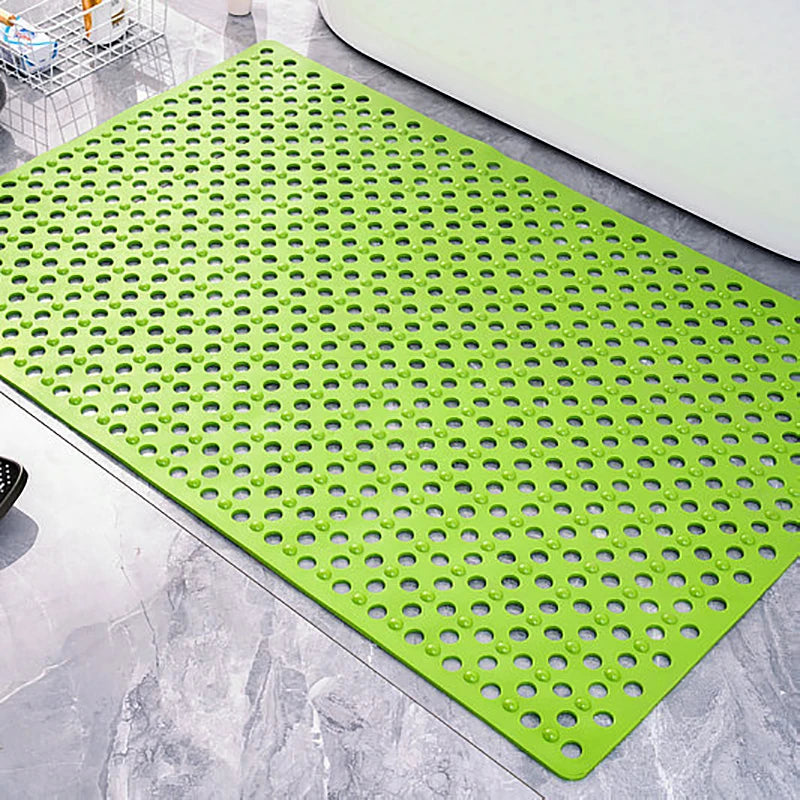 tapis bain antidérapant microfibre perforations modernes couleurs variées rose gris bleu vert violet minimaliste