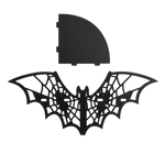 étagère murale chauve souris bois toile d'araignée gothique noir artisanat