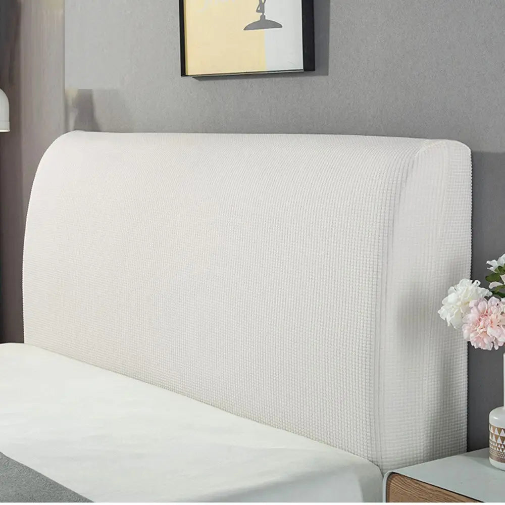 housse tête lit élastique protège tête lit moderne textile tissé couleur unie
