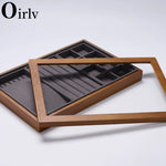 boîte rangement bijoux bois gris foncé classique motif géométrique opacité adhésif plaque cuir anniversaire