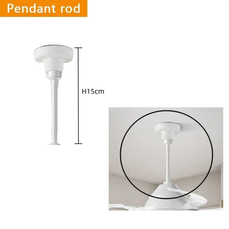 ventilateur lumière led invisible télécommande ampoules moderne minimaliste fixations blanc
