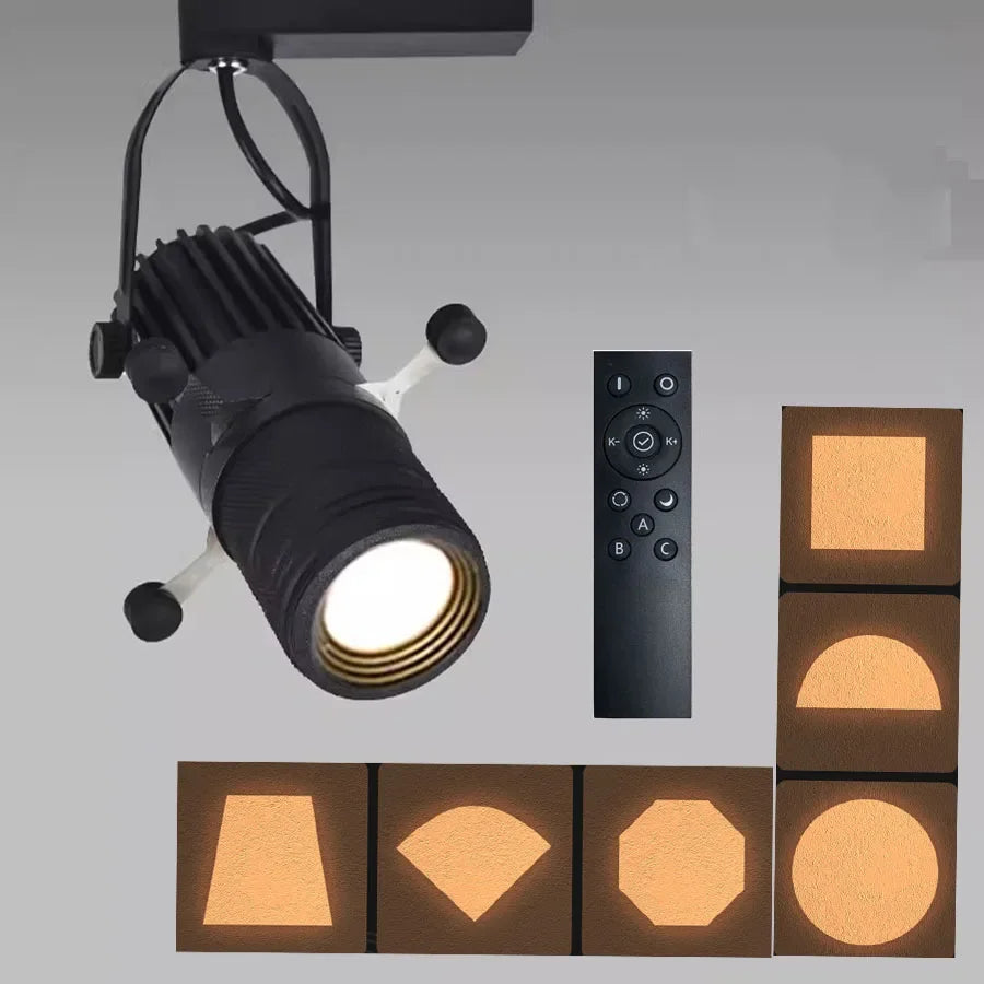projecteur led noir réglable télécommande moderne 10w 15w 20w 30w 2700k 6500k