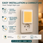 veilleuse nuit blanc moderne prise murale flux lumineux faible certification ul vde cqc rohs