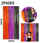 rideau franges métalliques couleurs vives mariage anniversaire décoration festive adhésif pack deux