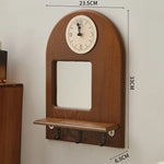 décoration murale bois rustique horloge miroir porte clés animaux plantes vintage