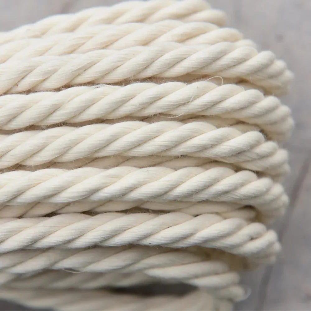 corde coton torsadée rustique blanc cassé diy décoration mariage maison artisanale 2mm 5mm 100mètres