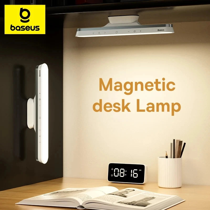 lampe magnétique blanc moderne charge USB stepless dimming