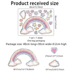 stickers fenetre decoratifs fleurs arc ciel multicolores adhésifs pvc naturel artistique