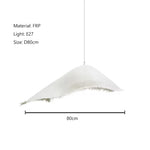 lampe suspendue moderne blanc beige tissu frisé opacité câble led chambre salon