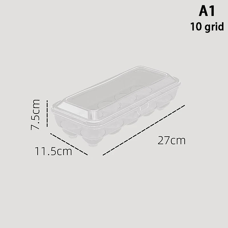boîtes œufs transparentes poignées couleurs noir vert olive moderne pratique conteneur réfrigérateur