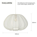 suspension lumineuse moderne blanc crème rayures verticales 300mm 495mm 550mm 470mm