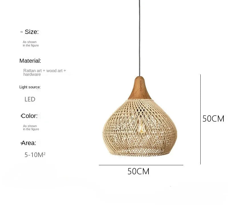 suspension lumineuse tissée naturelle moderne rustique salon chambre led 90 260v e27