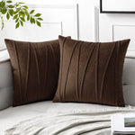 housse coussin décorative velours géométrique moderne carré beige marron gris vertical élégant