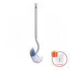 brosse wc souple forme long manche 360 blanc gris moderne sans coin mort respectueux