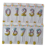 bougies forme chiffre anniversaire or argent bleu rose gradient moderne festives tringle