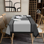 nappe géométrique moderne gris blanche carreaux imperméable lavable machine réutilisable maison