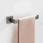 accessoires salle bain gris étagère serviettes porte savon moderne minimaliste porte soucoupe porte sèche