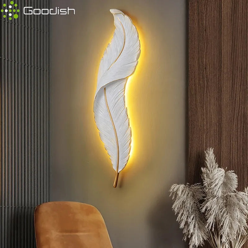 plume décorative moderne élégante plume blanche noire rose texture brillante chambre entrée salon