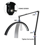Lampe demi-lune LED blanche sur table de maquillage