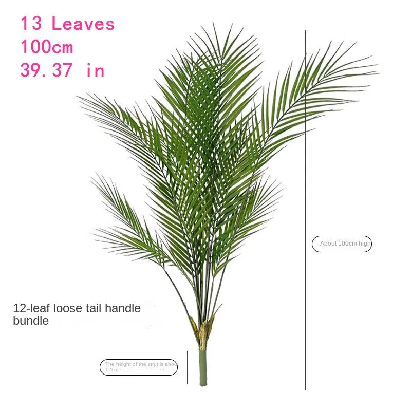 Plante artificielle palmier vert moderne 125cm feuilles plastique décoration intérieure extérieure
